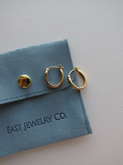 Stone Hoop Earring